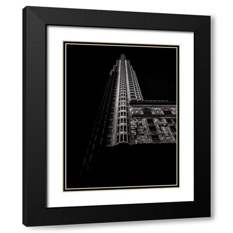 One King Street West Toronto No 4 Black Modern Wood Framed Art Print with Double Matting by Carson, Brian