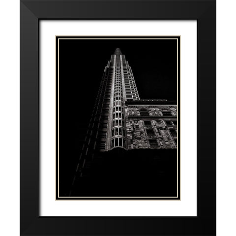 One King Street West Toronto No 4 Black Modern Wood Framed Art Print with Double Matting by Carson, Brian