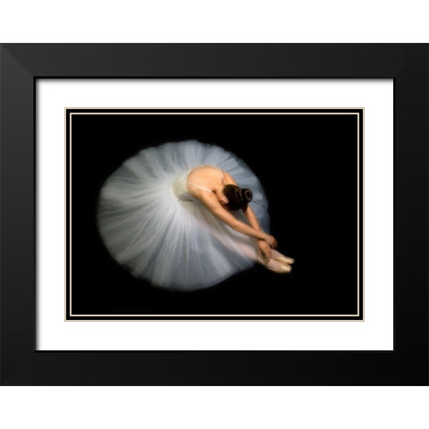 Elegance Black Modern Wood Framed Art Print with Double Matting by Pentony Ma, Pauline