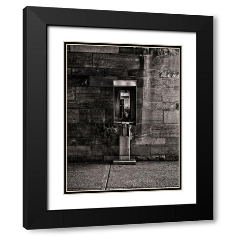 Phone Booth No 10 Black Modern Wood Framed Art Print with Double Matting by Carson, Brian