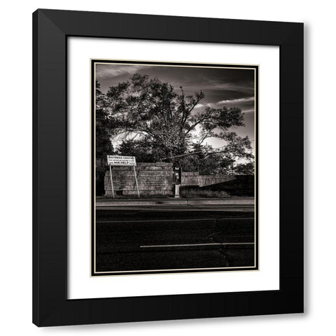 Phone Booth No 11 Black Modern Wood Framed Art Print with Double Matting by Carson, Brian
