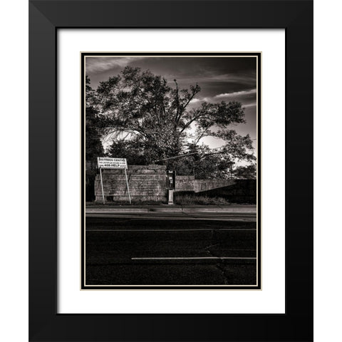 Phone Booth No 11 Black Modern Wood Framed Art Print with Double Matting by Carson, Brian