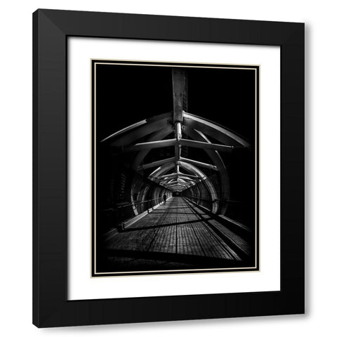 Puente de Luz Bridge Toronto No 1 Black Modern Wood Framed Art Print with Double Matting by Carson, Brian