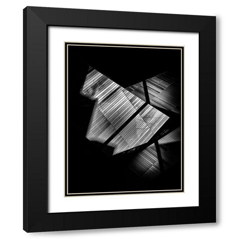Rom Crystal No 1 Black Modern Wood Framed Art Print with Double Matting by Carson, Brian