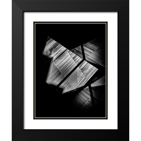 Rom Crystal No 1 Black Modern Wood Framed Art Print with Double Matting by Carson, Brian