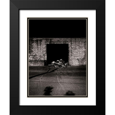 Scrap Metal Black Modern Wood Framed Art Print with Double Matting by Carson, Brian