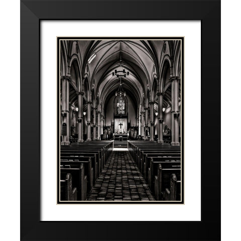St Basils Catholic Parish No 2 Black Modern Wood Framed Art Print with Double Matting by Carson, Brian
