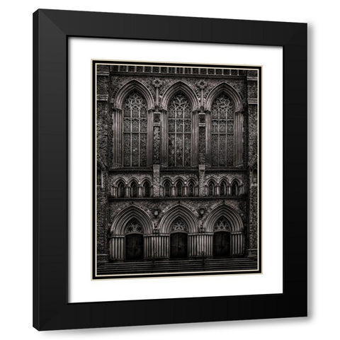 St Pauls Black Modern Wood Framed Art Print with Double Matting by Carson, Brian