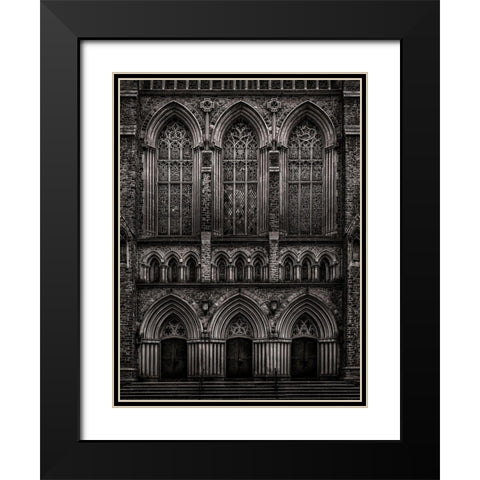 St Pauls Black Modern Wood Framed Art Print with Double Matting by Carson, Brian