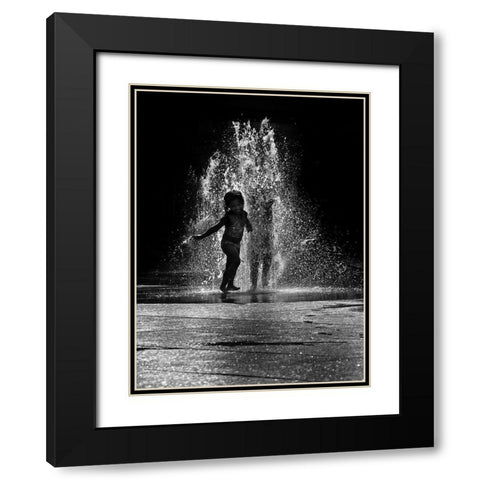 Summertime Funtime No 2 Black Modern Wood Framed Art Print with Double Matting by Carson, Brian