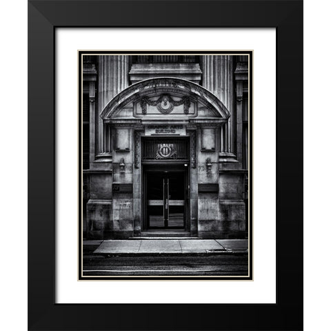 The Graphic Arts Building Black Modern Wood Framed Art Print with Double Matting by Carson, Brian