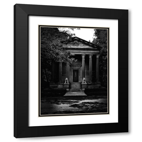 Tombstone Shadow No 23 Black Modern Wood Framed Art Print with Double Matting by Carson, Brian
