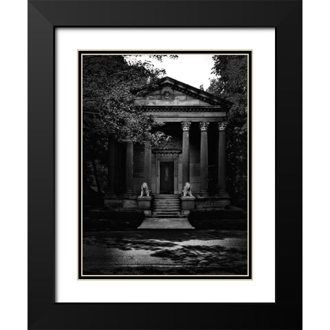 Tombstone Shadow No 23 Black Modern Wood Framed Art Print with Double Matting by Carson, Brian
