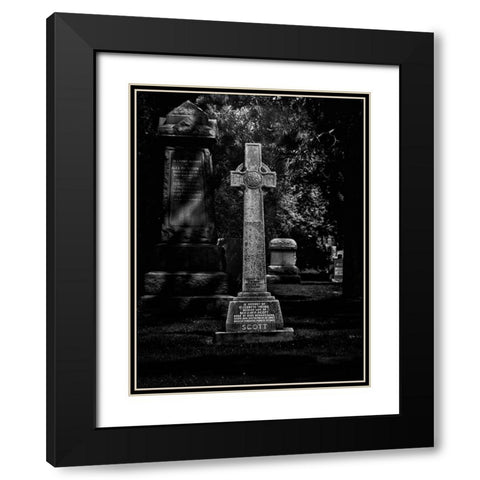 Tombstone Shadow No 24 Black Modern Wood Framed Art Print with Double Matting by Carson, Brian