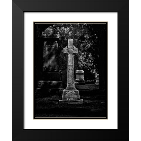 Tombstone Shadow No 24 Black Modern Wood Framed Art Print with Double Matting by Carson, Brian