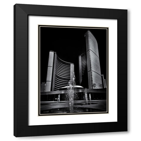 Toronto City Hall No 7 Black Modern Wood Framed Art Print with Double Matting by Carson, Brian
