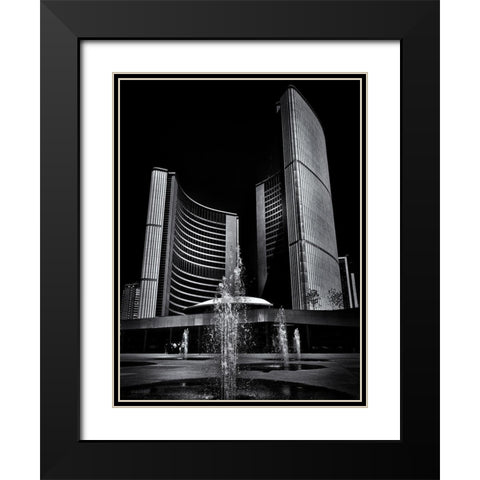 Toronto City Hall No 7 Black Modern Wood Framed Art Print with Double Matting by Carson, Brian