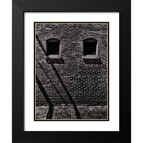 Toronto Distillery District Windows No 2 Black Modern Wood Framed Art Print with Double Matting by Carson, Brian
