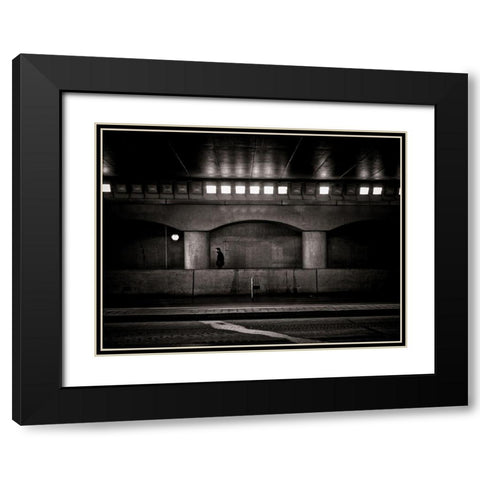 Under the Overpass No 4 Black Modern Wood Framed Art Print with Double Matting by Carson, Brian