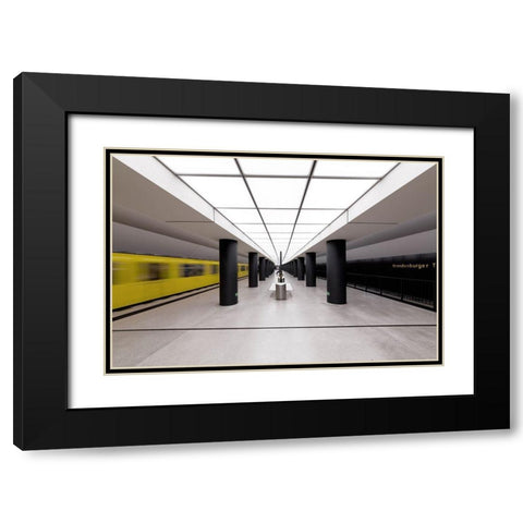 Giil Black Modern Wood Framed Art Print with Double Matting by Kuhne, Markus