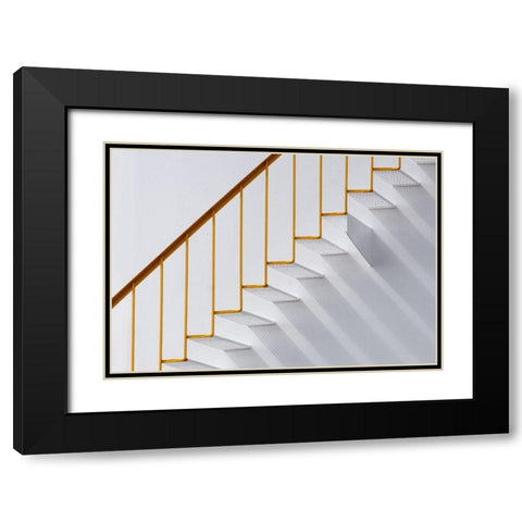 Just Steps Black Modern Wood Framed Art Print with Double Matting by Hammer, Jacqueline