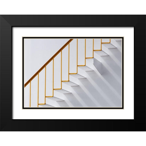 Just Steps Black Modern Wood Framed Art Print with Double Matting by Hammer, Jacqueline