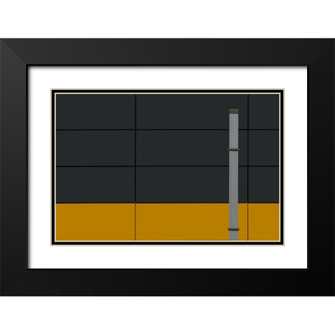 Standing Alone Black Modern Wood Framed Art Print with Double Matting by Niezen, Jan