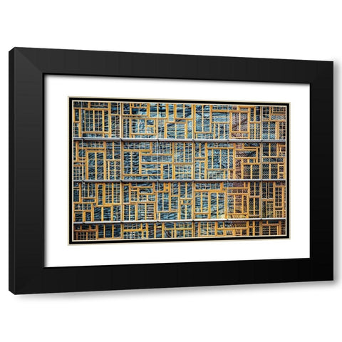 Different points of view Black Modern Wood Framed Art Print with Double Matting by Wride, Linda