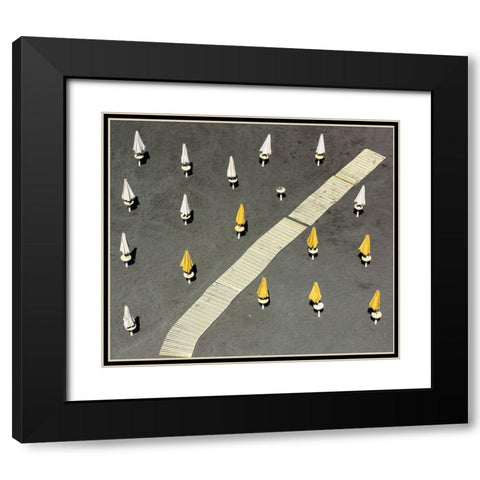 One Tent AWOL Black Modern Wood Framed Art Print with Double Matting by Pearson, Wayne