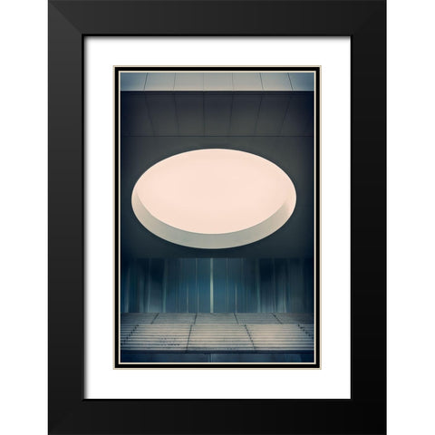 Airspace Black Modern Wood Framed Art Print with Double Matting by Son, Greetje van