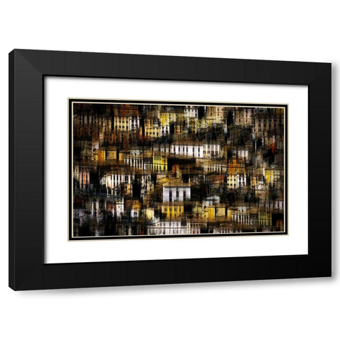 Case Black Modern Wood Framed Art Print with Double Matting by Corte, Raffaele