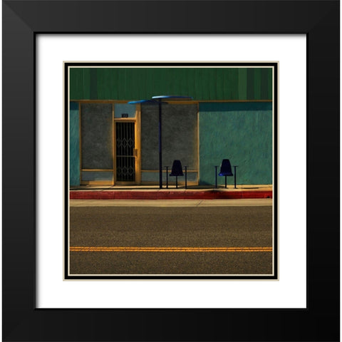 Santa Monica Boulevard Black Modern Wood Framed Art Print with Double Matting by Labagnara, Roxana