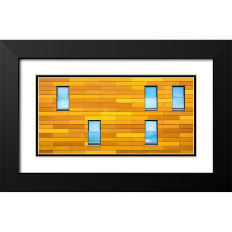 Missing symmetry Black Modern Wood Framed Art Print with Double Matting by Joosten, Lus