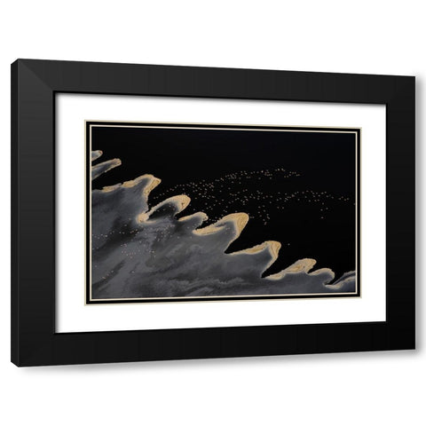 Flying Over the Lake Black Modern Wood Framed Art Print with Double Matting by Chang, Phillip