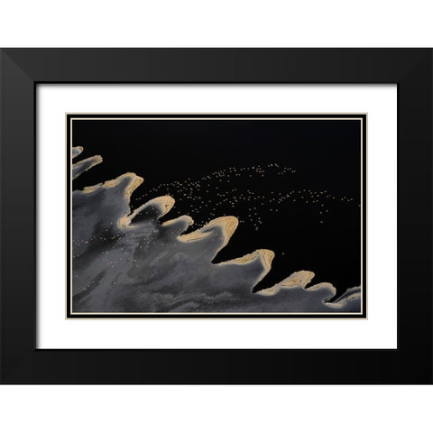 Flying Over the Lake Black Modern Wood Framed Art Print with Double Matting by Chang, Phillip