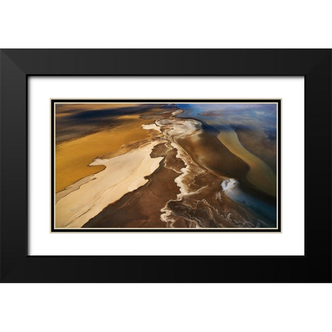 The River of Color Black Modern Wood Framed Art Print with Double Matting by Chang, Phillip