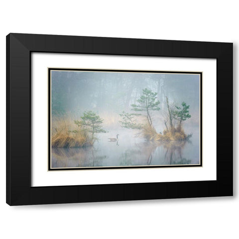 Hide and Seek Black Modern Wood Framed Art Print with Double Matting by George, Andrew