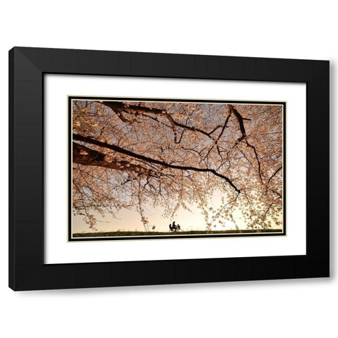 Way Back Black Modern Wood Framed Art Print with Double Matting by Takanobu Kano