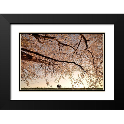 Way Back Black Modern Wood Framed Art Print with Double Matting by Takanobu Kano
