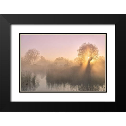 Silence Black Modern Wood Framed Art Print with Double Matting by Borggreve, Ellen