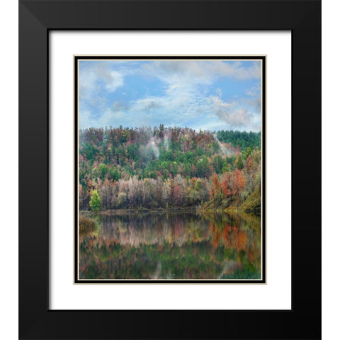 Cassatot Point-Gillham Lake-Arkansas Black Modern Wood Framed Art Print with Double Matting by Fitzharris, Tim