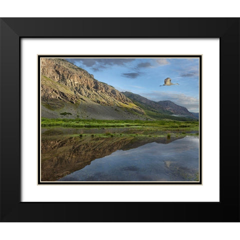 Dome Mountain and Animas River near Silverton-Colorado Black Modern Wood Framed Art Print with Double Matting by Fitzharris, Tim