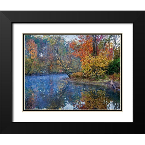 Petit Jean River-Petit Jean State Park-Arkansas. Black Modern Wood Framed Art Print with Double Matting by Fitzharris, Tim