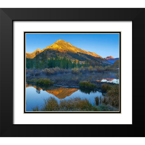 Schuylkill Mountains Slate River near Crested Butte-Colorado Black Modern Wood Framed Art Print with Double Matting by Fitzharris, Tim