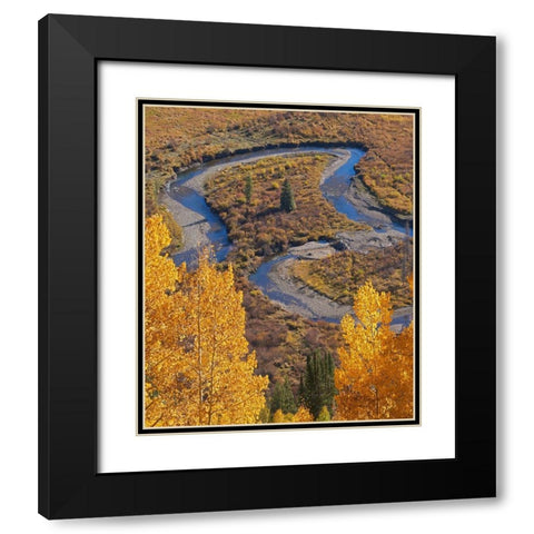 East River near Gothic-Colorado Black Modern Wood Framed Art Print with Double Matting by Fitzharris, Tim