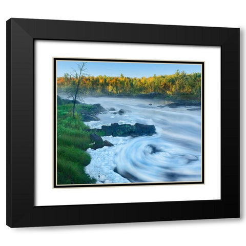 St Louis River-Jay Cooke State Park ,Minnesota. Black Modern Wood Framed Art Print with Double Matting by Fitzharris, Tim