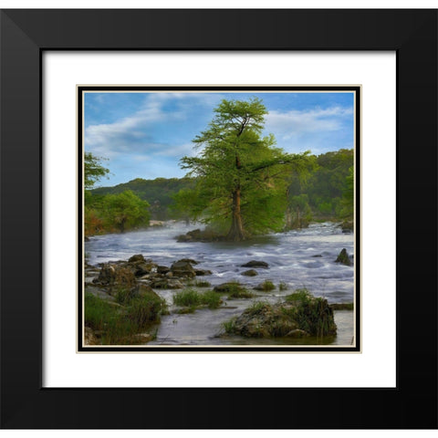 Pedernales River-Pedernales Falls State Park-Texas Black Modern Wood Framed Art Print with Double Matting by Fitzharris, Tim