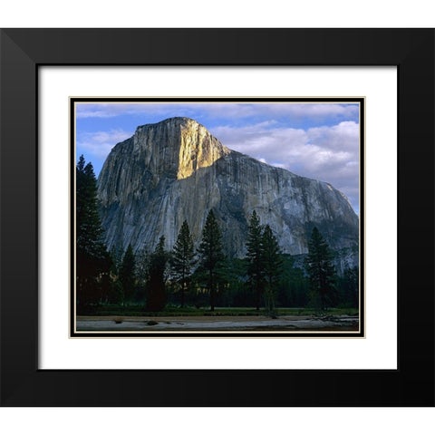 El Capitan at Yosemite Valley-Yosemite National Park-California Black Modern Wood Framed Art Print with Double Matting by Fitzharris, Tim