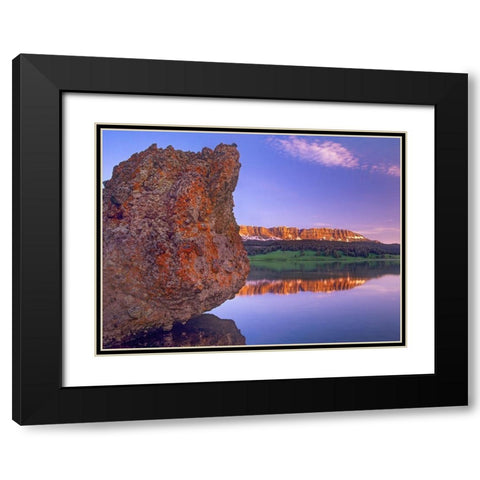 Breccia Cliffs and Brooks Lake-Wyoming Black Modern Wood Framed Art Print with Double Matting by Fitzharris, Tim