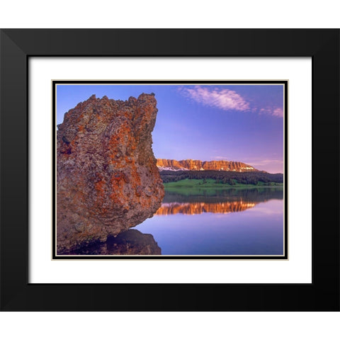 Breccia Cliffs and Brooks Lake-Wyoming Black Modern Wood Framed Art Print with Double Matting by Fitzharris, Tim